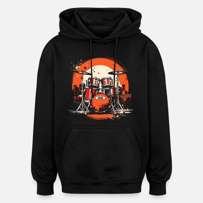 Trapset Grafik - Oversized Unisex Hoodie - Schwarz