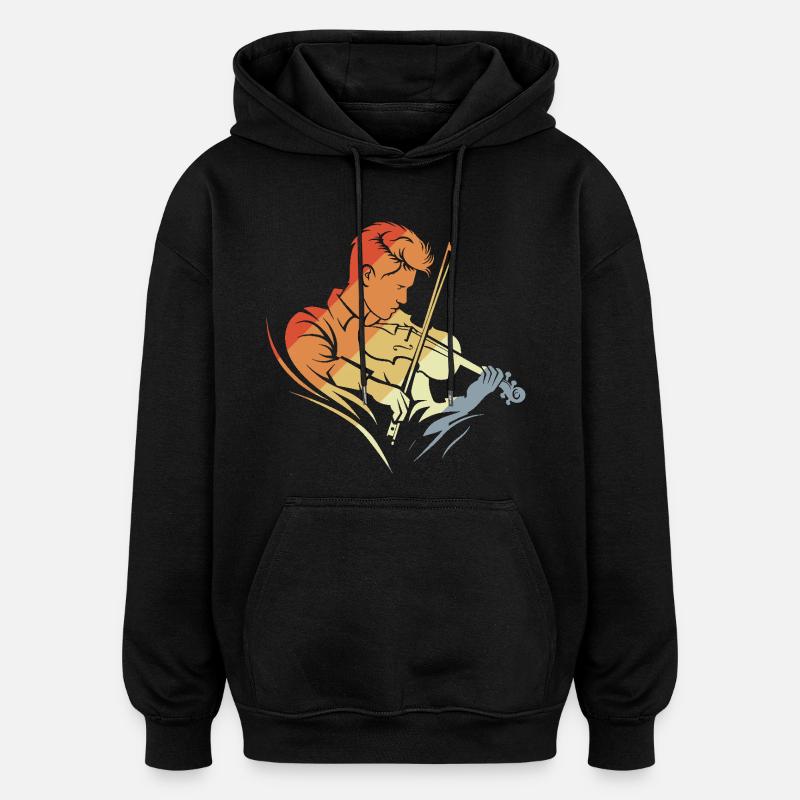 Retro Geiger - Oversized Unisex Hoodie - Schwarz