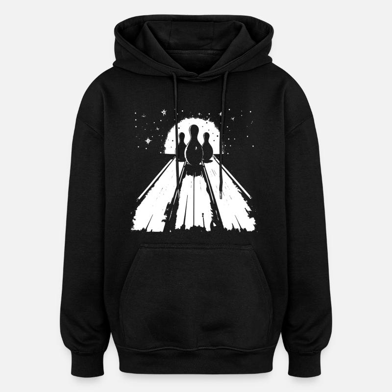 Bowling - Felpa con cappuccio unisex oversize - nero