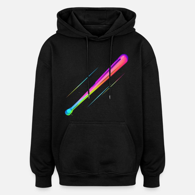 Batte de baseball Steamwave - Sweat à capuche oversize unisexe - noir