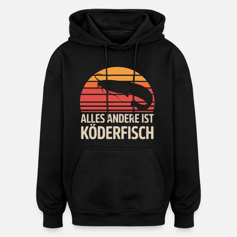 Catfish Angler – Everything Else Is Baitfish - Oversized Unisex Hoodie - black