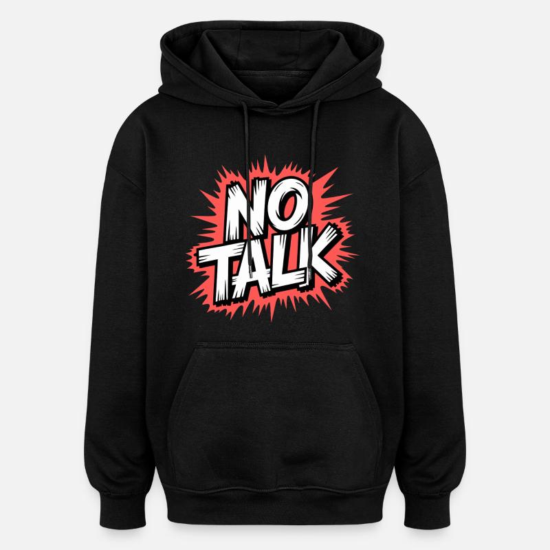 Pas de déclaration de parole - Sweat à capuche oversize unisexe - noir