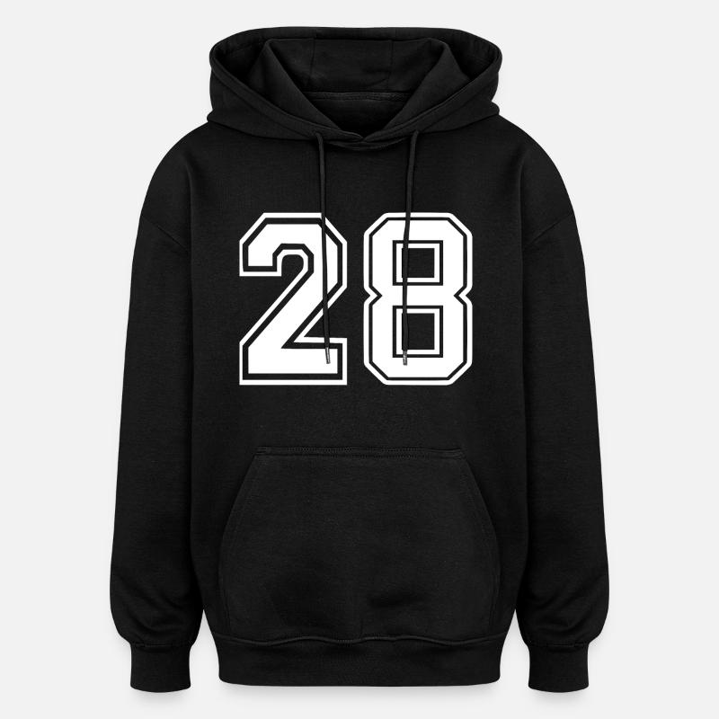 28 - Sweat à capuche oversize unisexe - noir