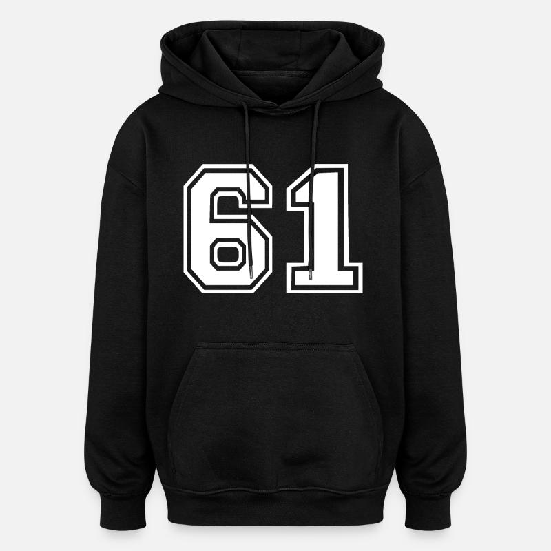 61 - Sweat à capuche oversize unisexe - noir