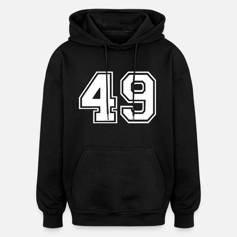 49 - Sweat à capuche oversize unisexe - noir