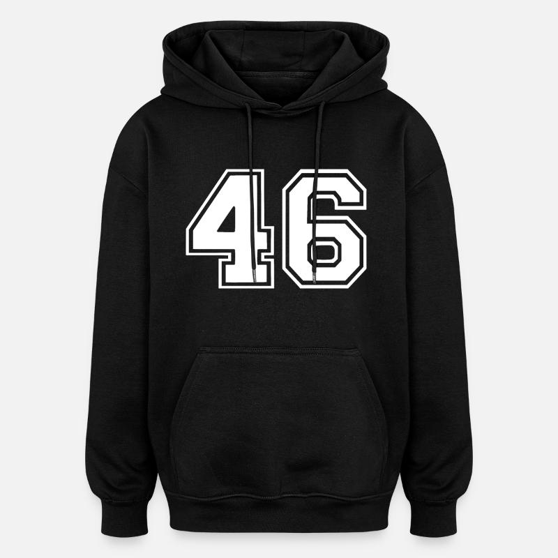 46 - Sweat à capuche oversize unisexe - noir