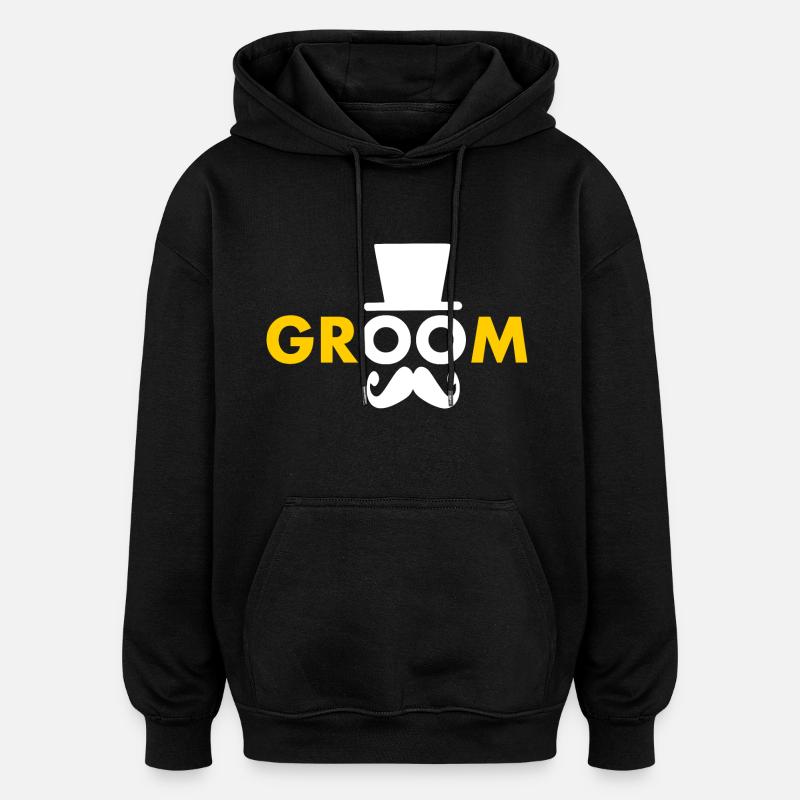 Groom - Sweat à capuche oversize unisexe - noir