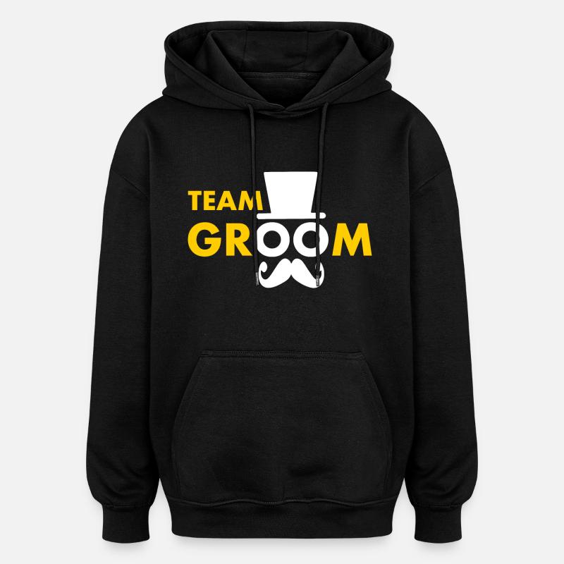 Team groom - Sweat à capuche oversize unisexe - noir