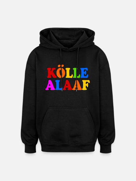 Kölle alaaf - Oversized Unisex Hoodie - Schwarz