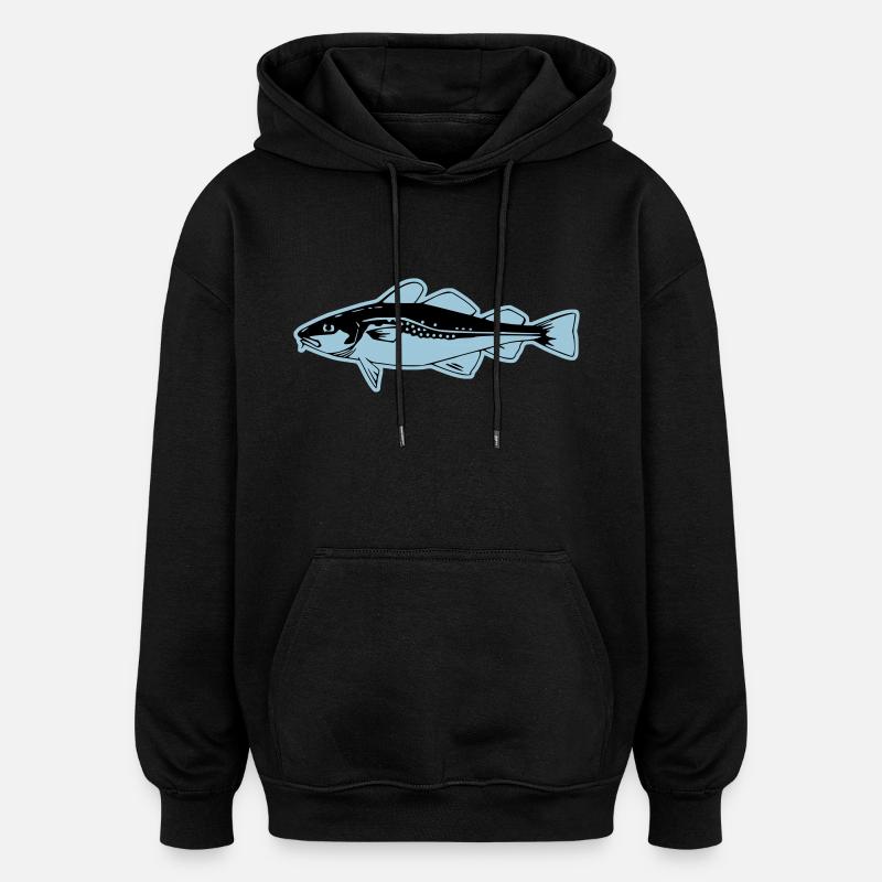 , Morue, morue - Sweat à capuche oversize unisexe - noir