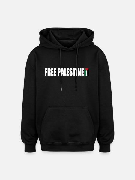 Free palestine - Oversized Unisex Hoodie - black