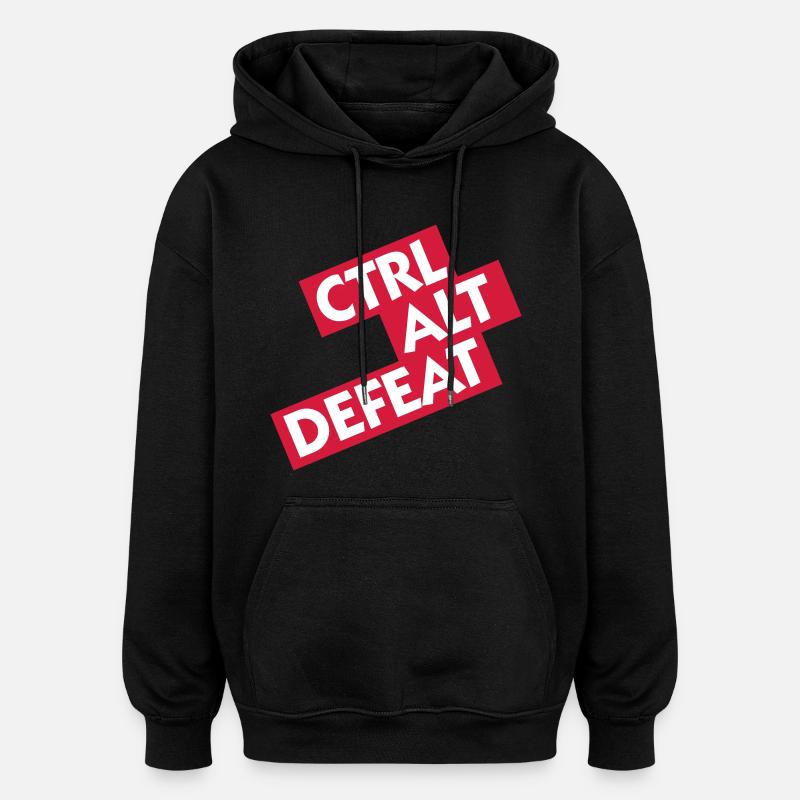 Ctrl Alt Défaite - Sweat à capuche oversize unisexe - noir