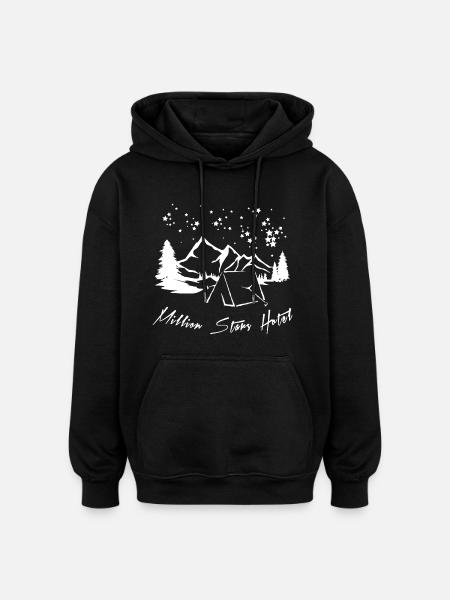 Million Stars Hotel - Oversized Unisex Hoodie - black