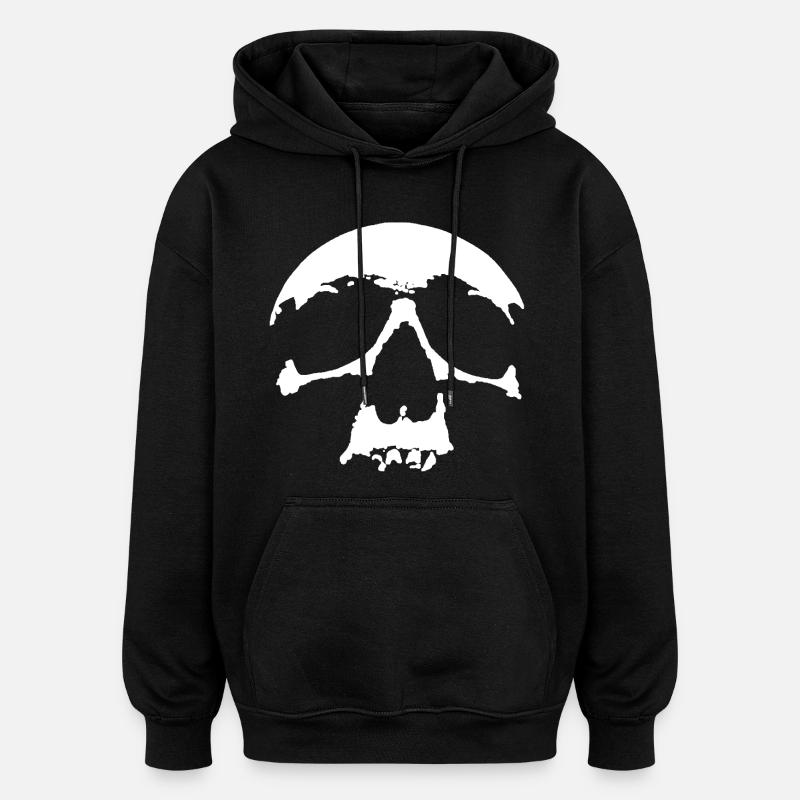 scull - Oversized Unisex Hoodie - black