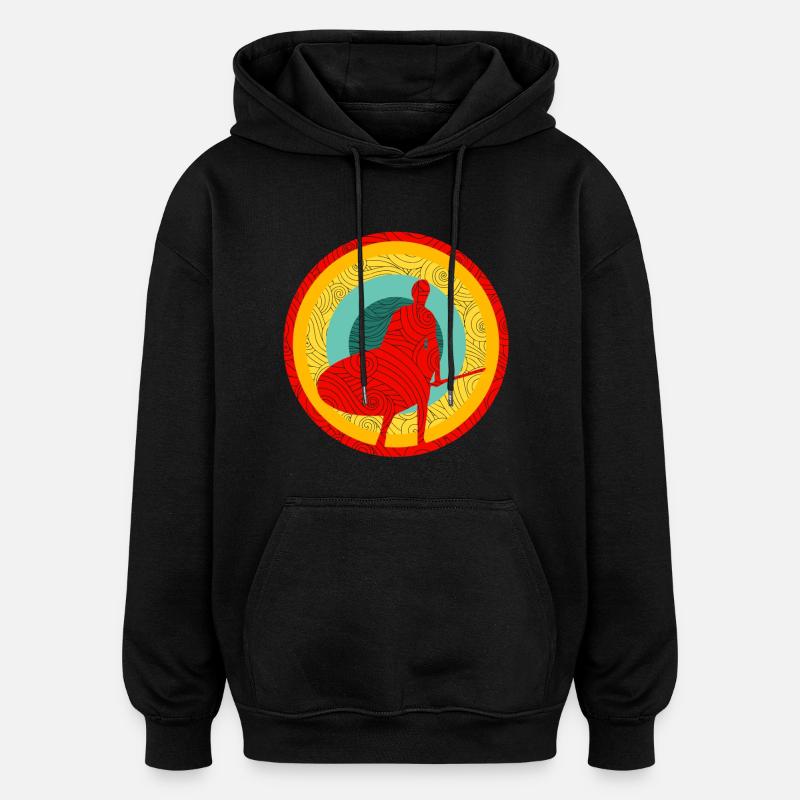 SOUPER - Sweat à capuche oversize unisexe - noir