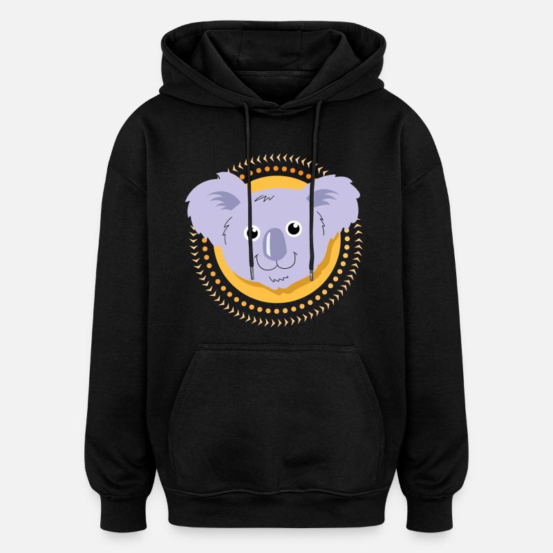 Small Koala - Oversized Unisex Hoodie - black