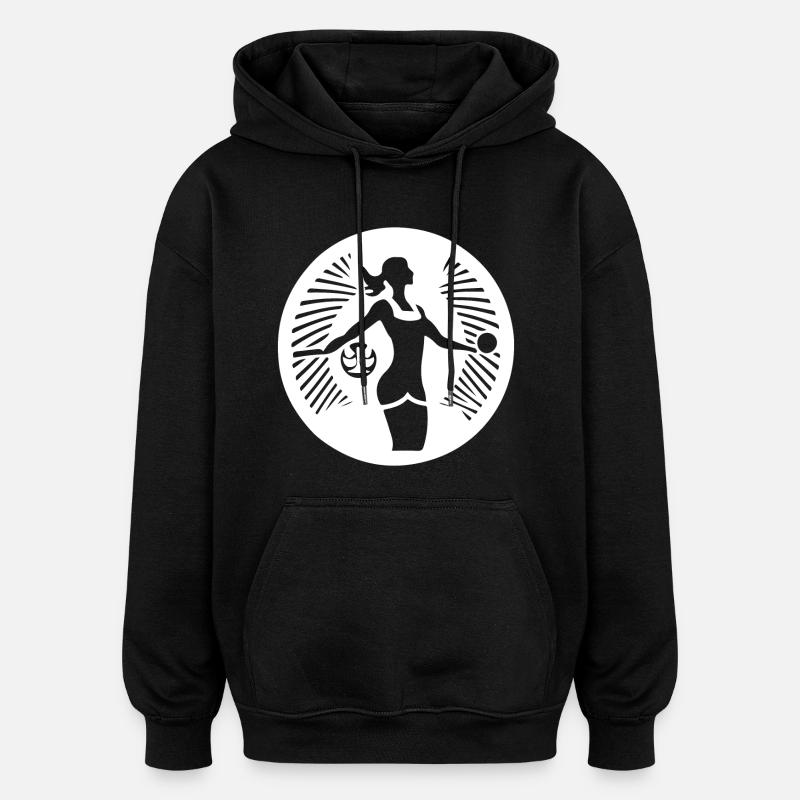 Joueur de volley-ball - Sweat à capuche oversize unisexe - noir