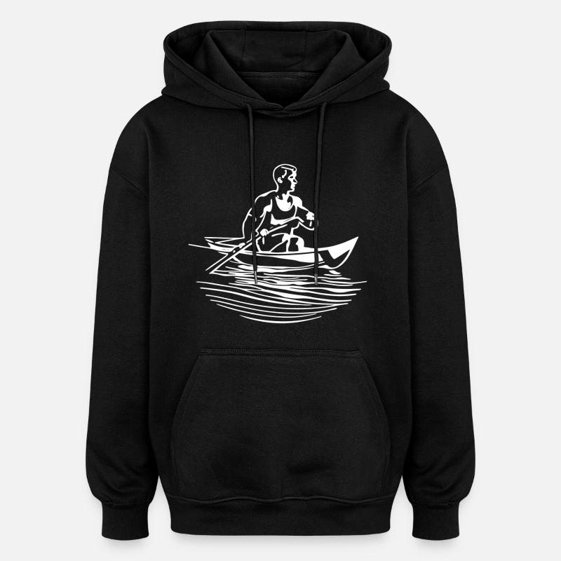 Rameurs rameurs - Sweat à capuche oversize unisexe - noir