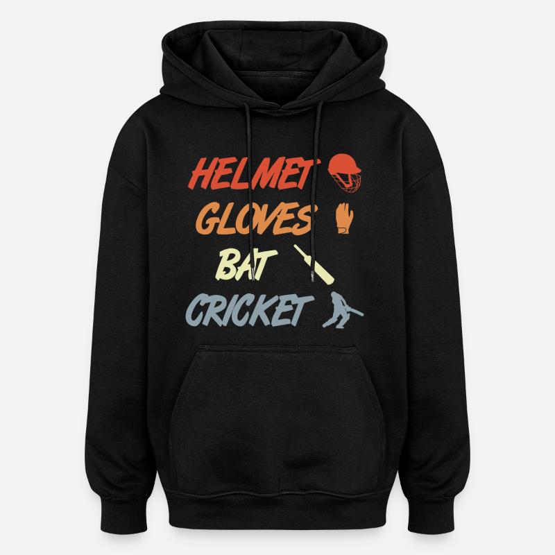 Dicton de cricket - Sweat à capuche oversize unisexe - noir