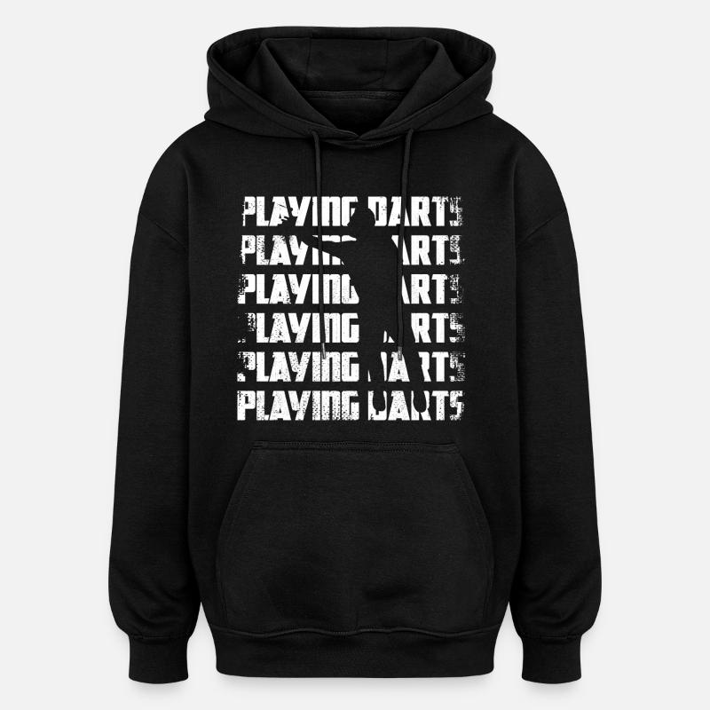 Dart spielen - Oversized Unisex Hoodie - Schwarz