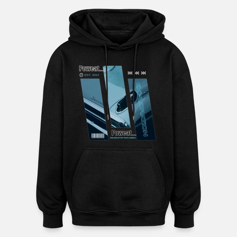 N’arrêtez jamais d’explorer - Sweat à capuche oversize unisexe - noir