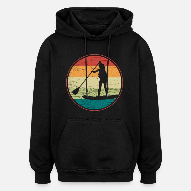 SUP Sunset Vibes - Sweat à capuche oversize unisexe - noir