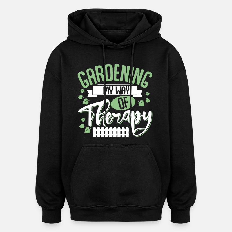 Garten Schrebergarten - Oversized Unisex Hoodie - Schwarz