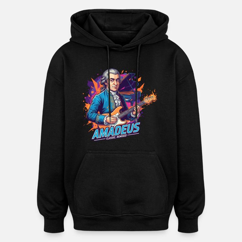 Temps d’Amadeus - Sweat à capuche oversize unisexe - noir