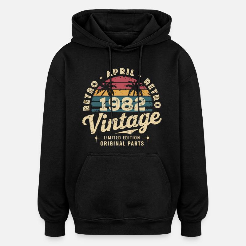 Avril 1982 - April 1982 - Oversized Unisex Hoodie - black
