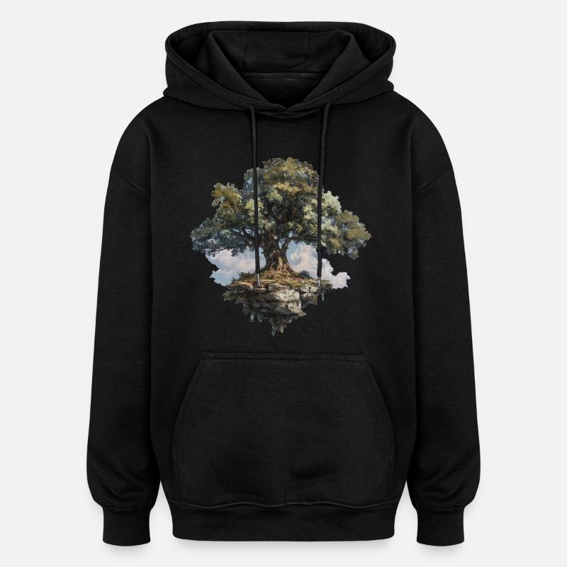 Tree - Oversized Unisex Hoodie - black