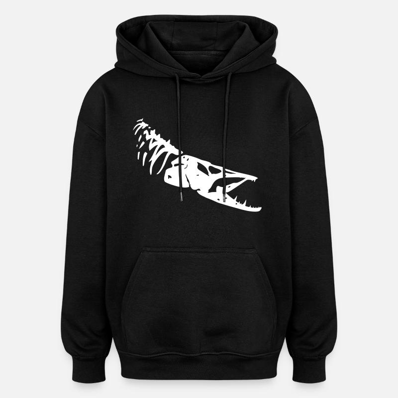 pike_bone1 - Oversized Unisex Hoodie - Schwarz