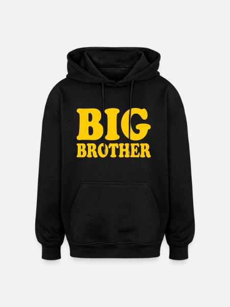 Big brother - Sweat à capuche oversize unisexe - noir