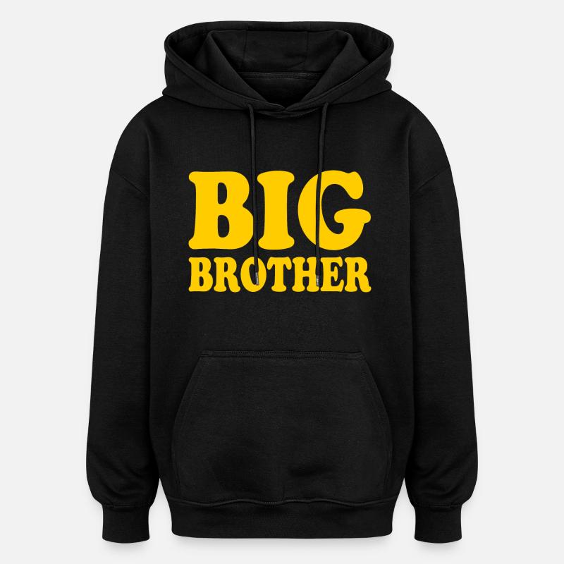 Big brother - Sweat à capuche oversize unisexe - noir