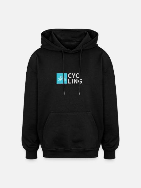 CYCLISME simple - Sweat à capuche oversize unisexe - noir