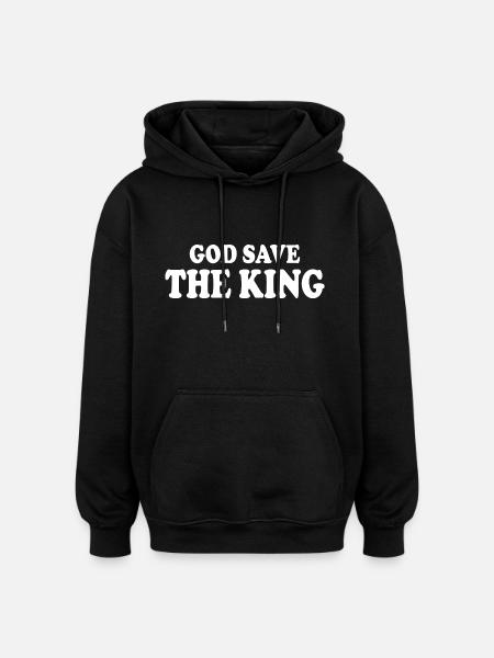 god save the king - Oversized Unisex Hoodie - black