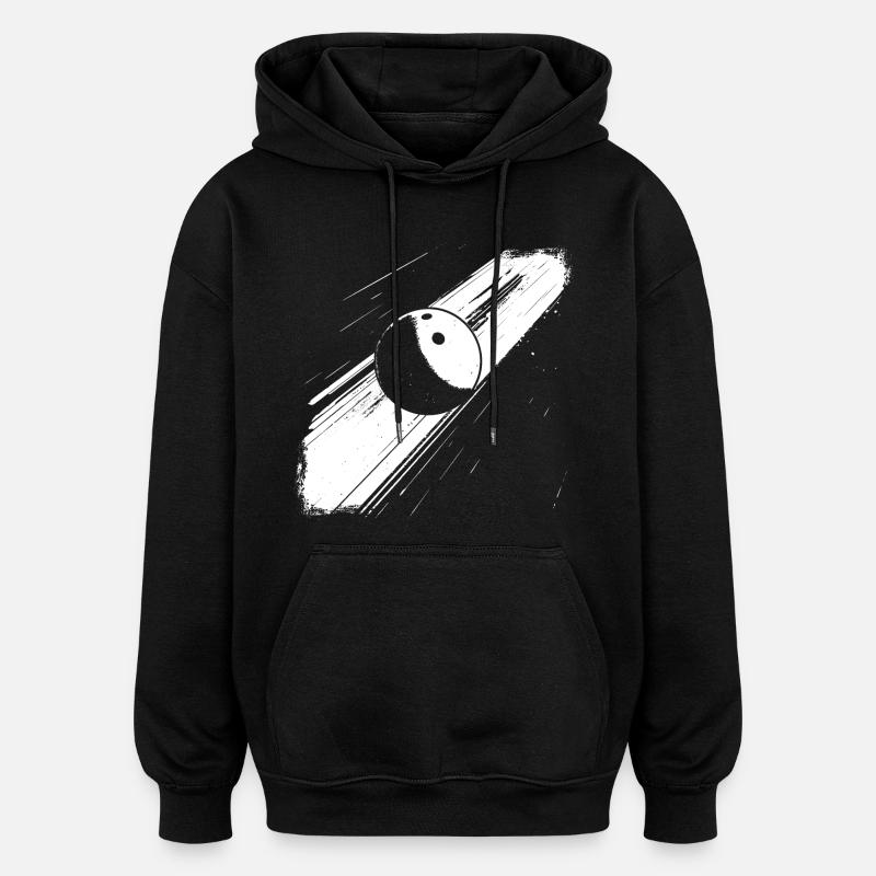 Boule de bowling - Sweat à capuche oversize unisexe - noir