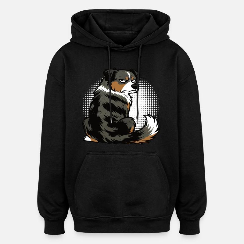 Australian Shepherd Aussie Aussiebesitzer Aussies - Oversized Unisex Hoodie - Schwarz