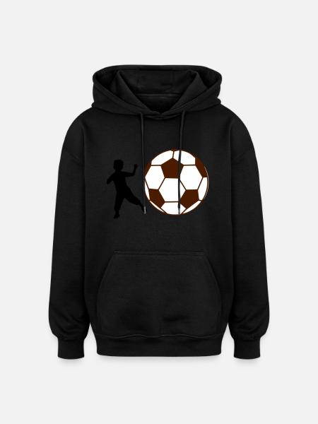 Kind Fußball - Oversized Unisex Hoodie - Schwarz