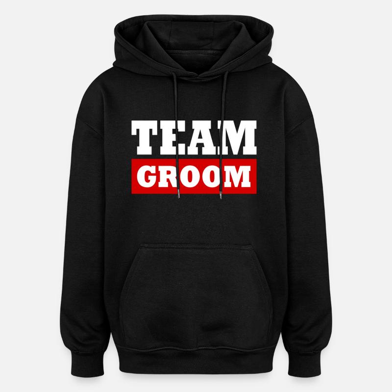 Team groom - Sweat à capuche oversize unisexe - noir
