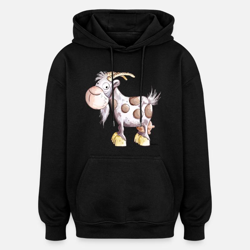 Die Ziege ist da  - Oversized Unisex Hoodie - Schwarz