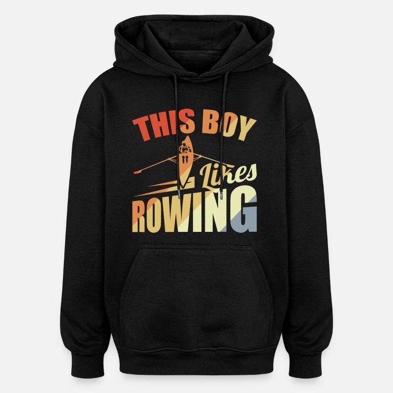 Ce garçon aime l’aviron - Sweat à capuche oversize unisexe - noir