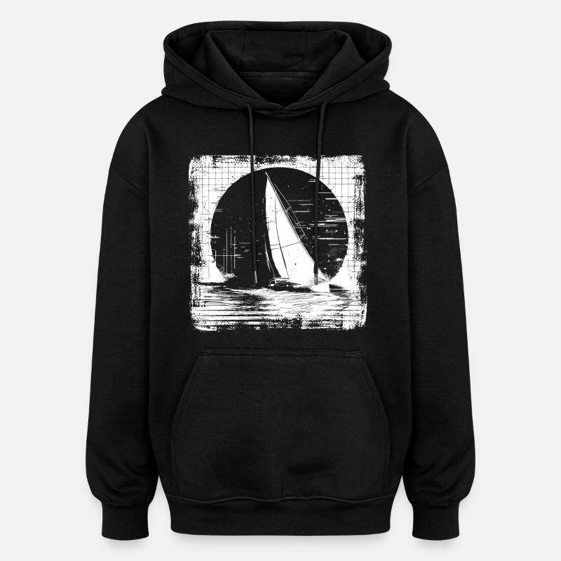 Voile - Sweat à capuche oversize unisexe - noir