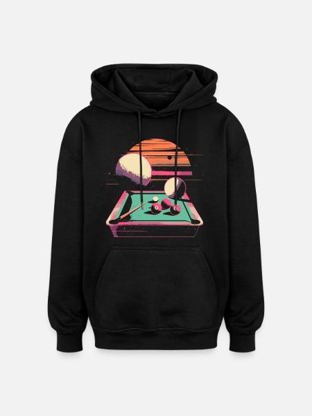 Billiards 90s - Oversized Unisex Hoodie - black