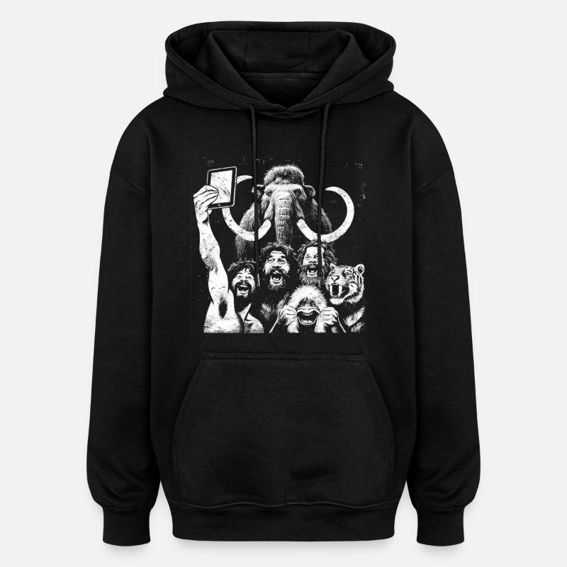 Savage Lion Pride Art numérique - Sweat à capuche oversize unisexe - noir