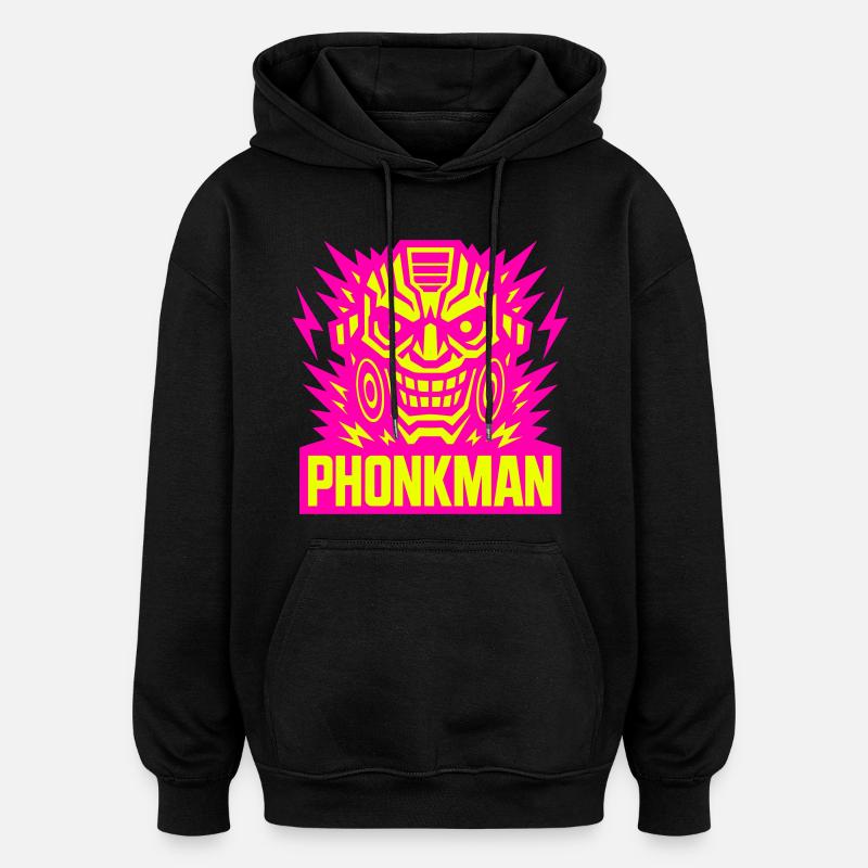 Phonkman ! - Sweat à capuche oversize unisexe - noir
