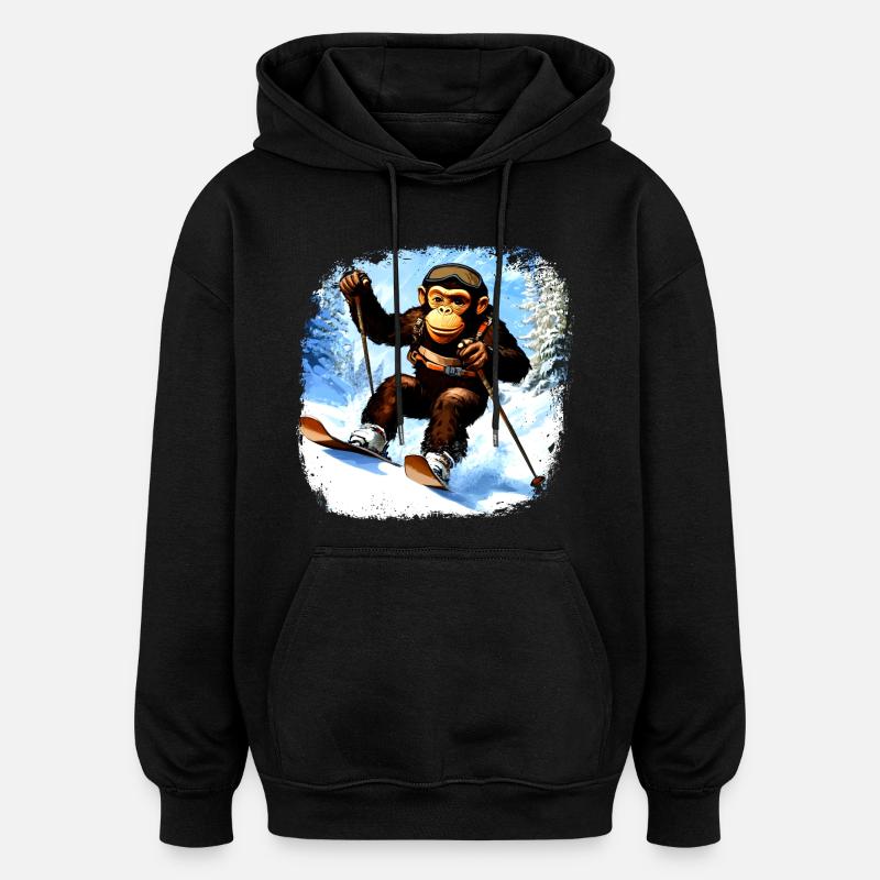 Ski de singe - Sweat à capuche oversize unisexe - noir