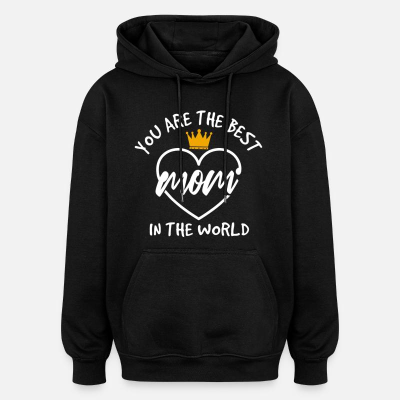 Beste Mama der Welt Geschenkhemd - Oversized Unisex Hoodie - Schwarz