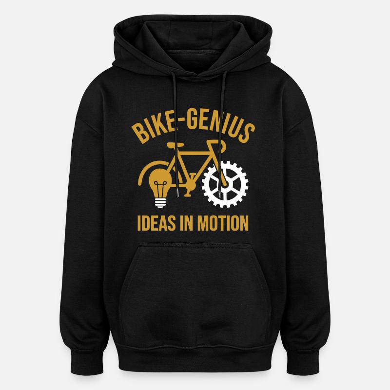 Vélo Idées en Mouvement - Sweat à capuche oversize unisexe - noir