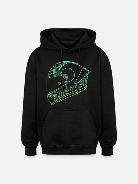 Helm - Oversized Unisex Hoodie - Schwarz