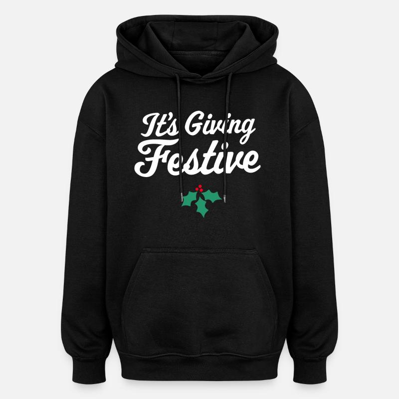 C’est donner des festivités - Sweat à capuche oversize unisexe - noir